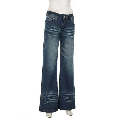 Baggy Grunge Y2K Micro Flare Denim Jeans