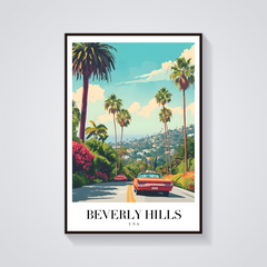 Beverly Hills Classic Car Poster