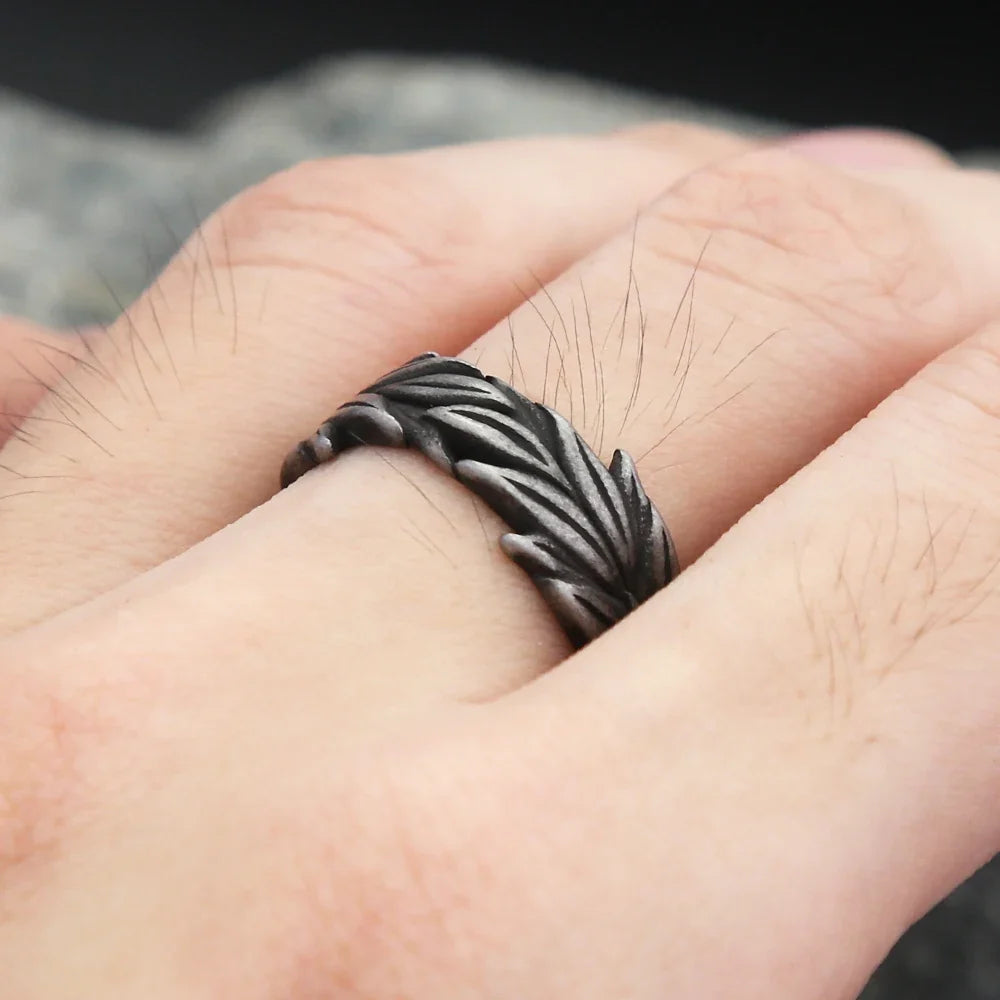 Black Ears of Wheat Ring