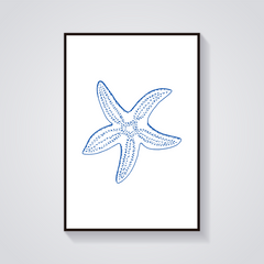 Blue Starfish Poster