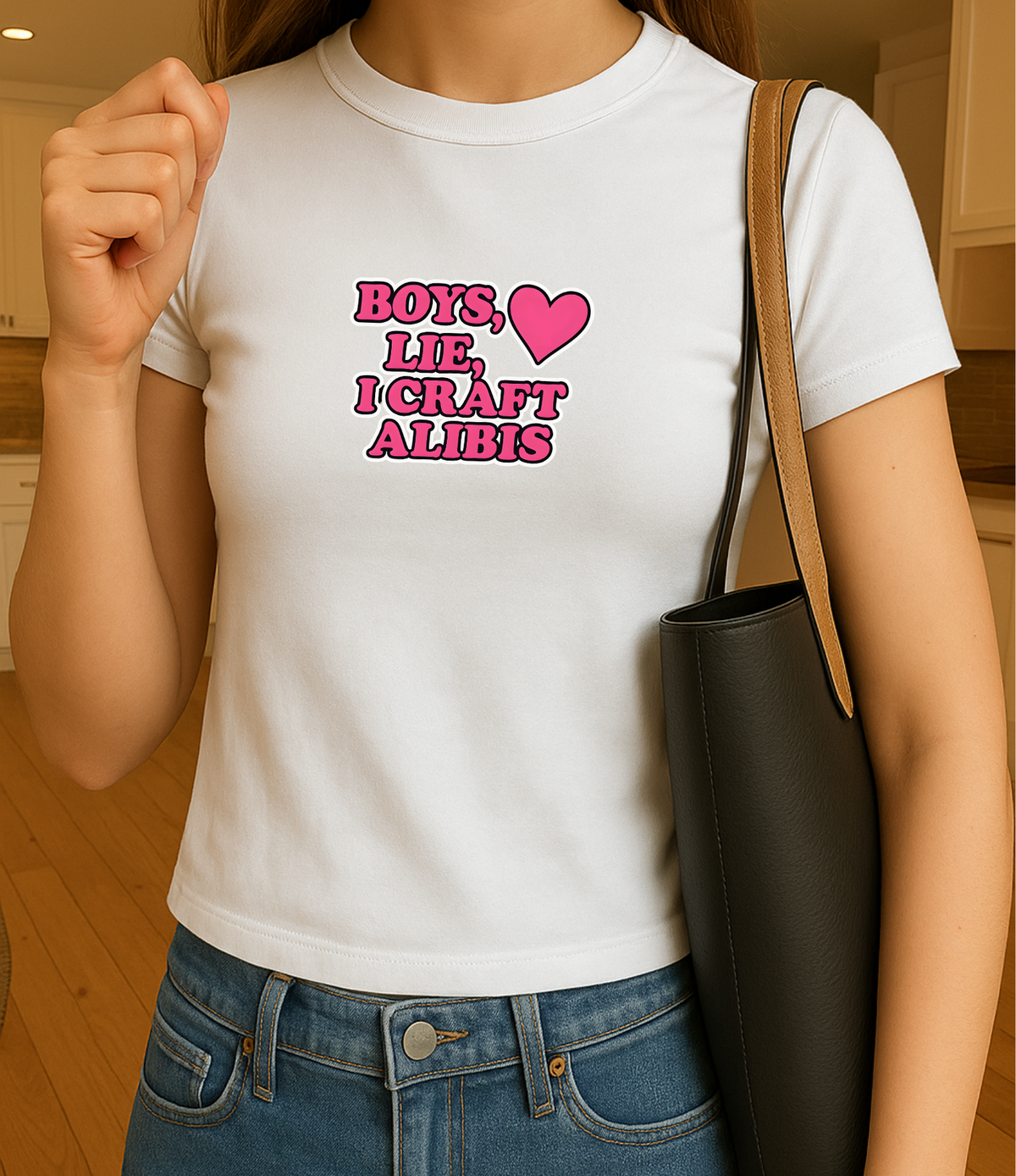 Boys Lie, I Craft Alibis Graphic Baby Tee