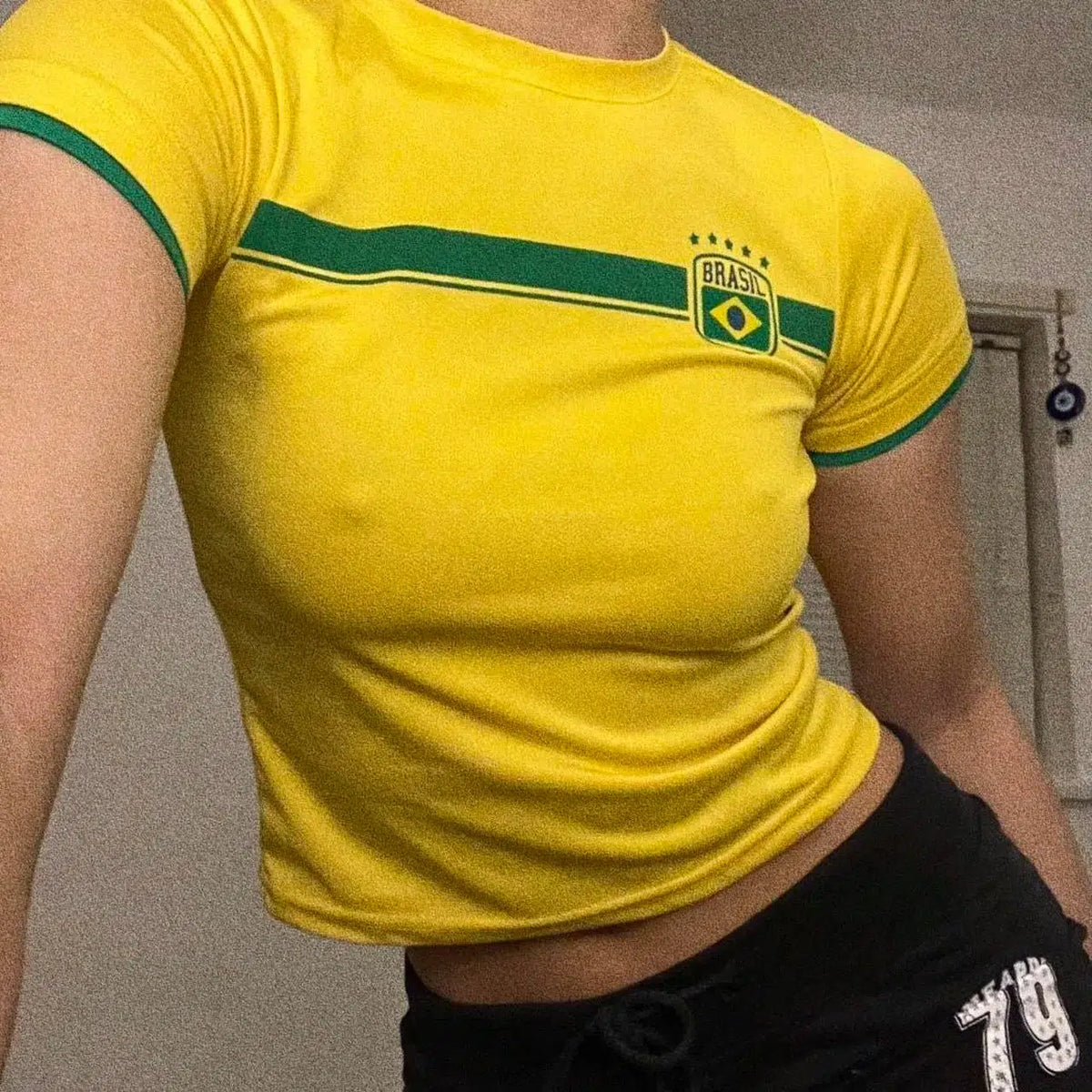 Brazil Y2K Baby Tee