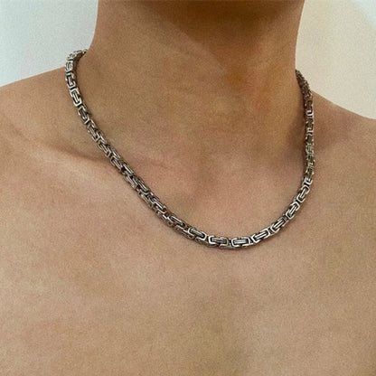 Chain Link Silver Necklace