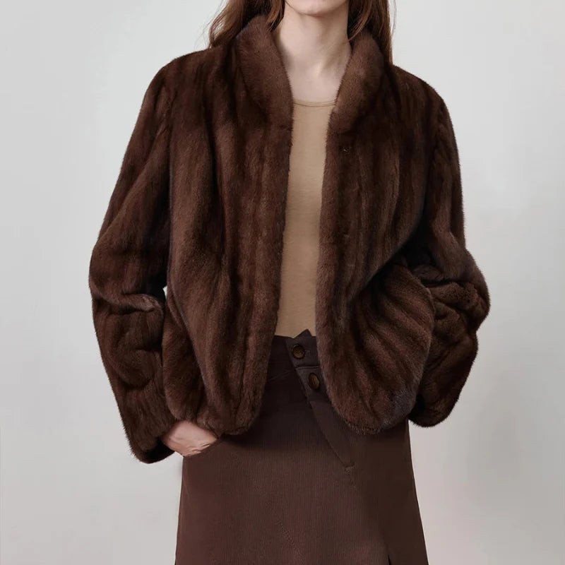 Chic Y2K Soft Faux Fur Coat Jacket