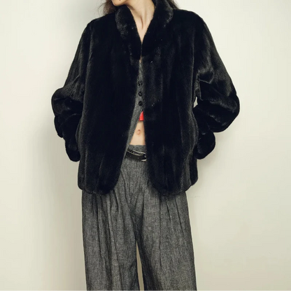Chic Y2K Soft Faux Fur Coat Jacket