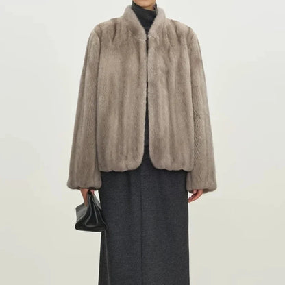 Chic Y2K Soft Faux Fur Coat Jacket