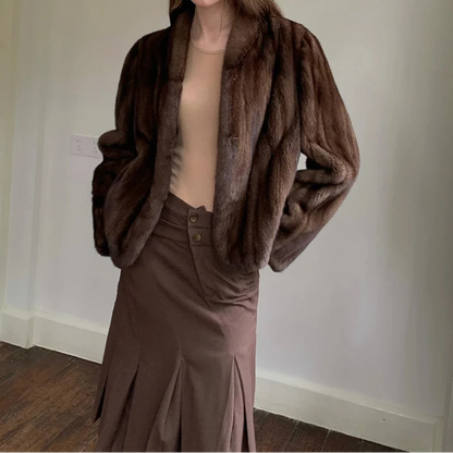 Chic Y2K Soft Faux Fur Coat Jacket