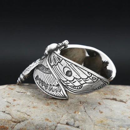 Chunky Y2K Gothic Butterfly Ring