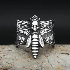 Chunky Y2K Gothic Butterfly Ring