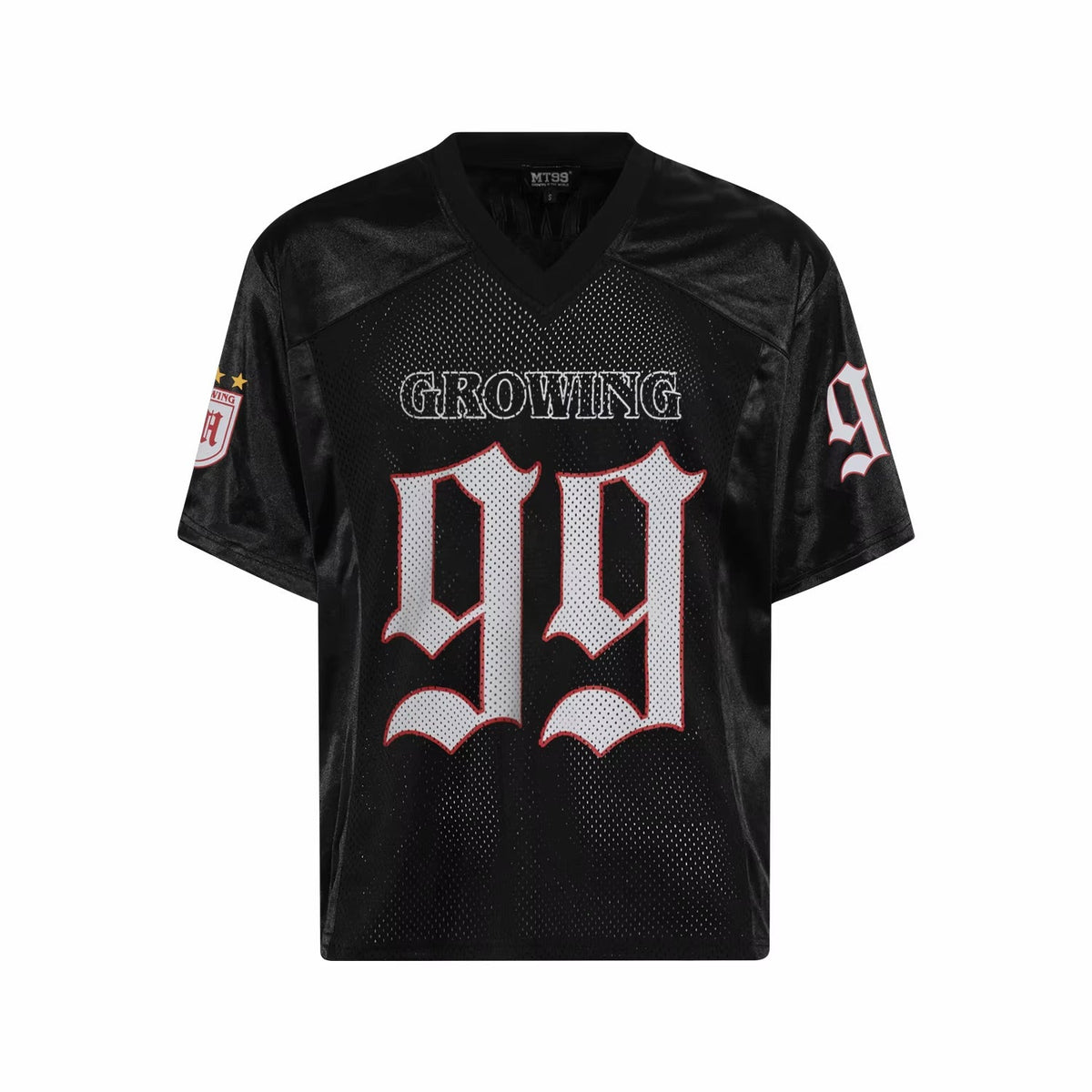 Classic Football "Growing" Y2K Mesh V Neck Jersey