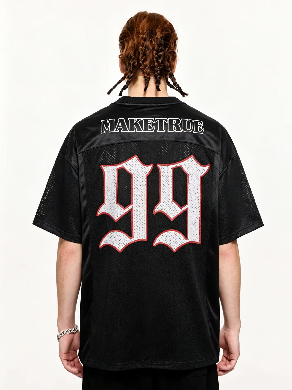 Classic Football "Growing" Y2K Mesh V Neck Jersey