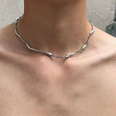 Connected Bones Metal Necklace