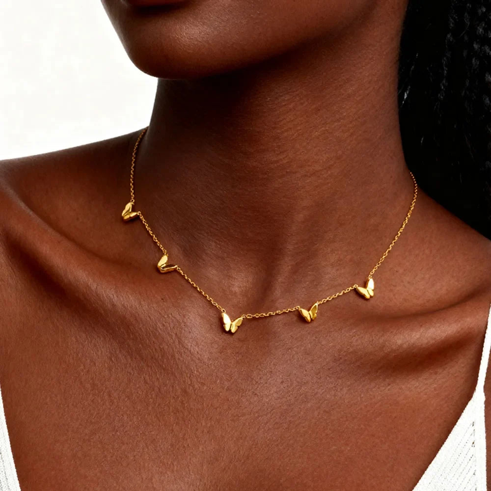 Dainty Y2K Butterfly Charm Necklace