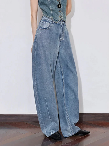 Denim Y2K Mid Waist Boyfriend Fit Jeans
