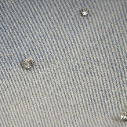 Distressed Y2K Rhinestone Studded Denim Shorts Jorts