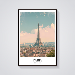Eiffel Tower Vintage Paris Poster