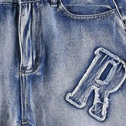 Embroidered Patchwork Y2K Baggy Low Waist 90S Jeans