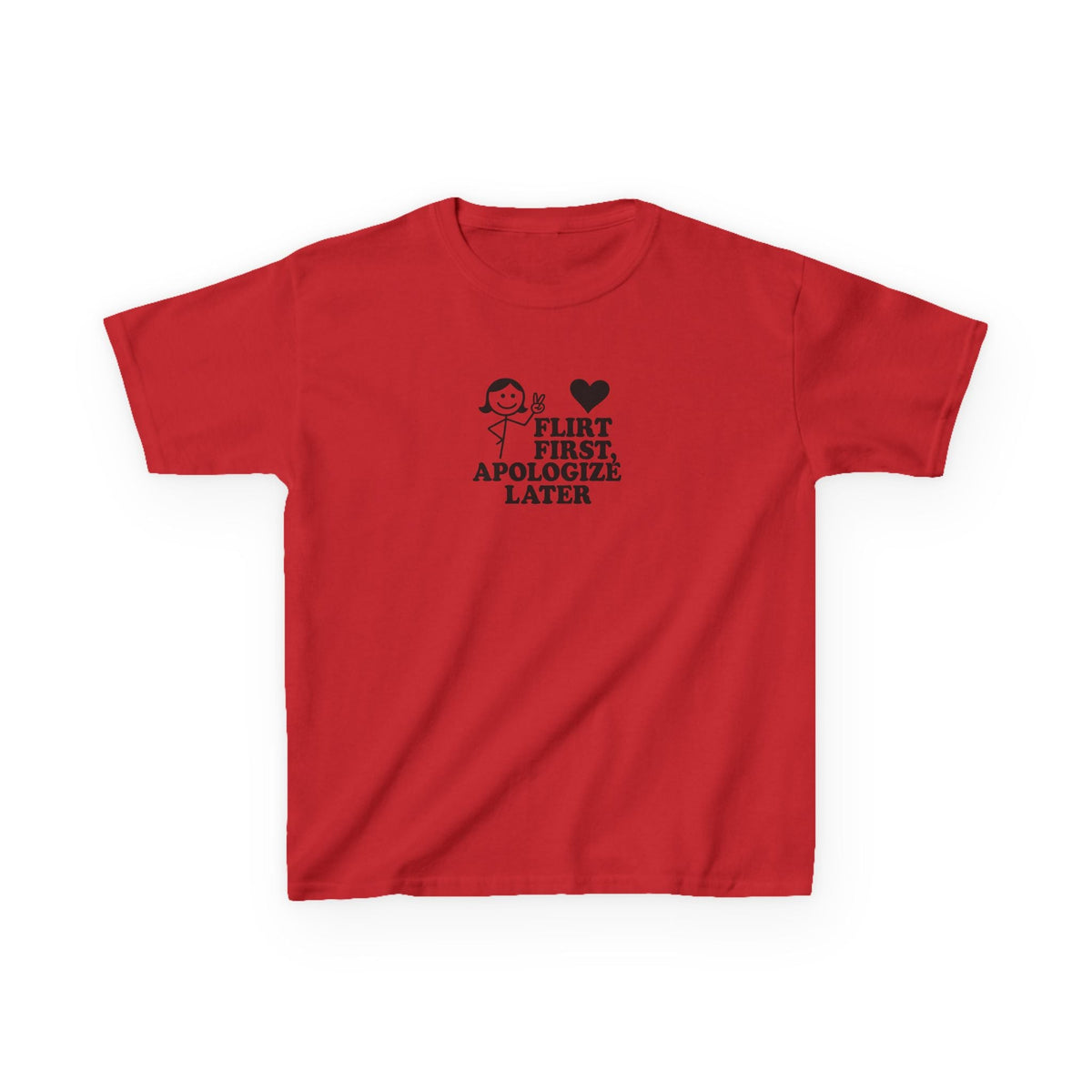 Flirt First, Apologise Later Graphic Baby Tee