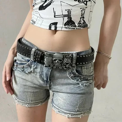 Gothic Y2K Skeleton Buckle Belt