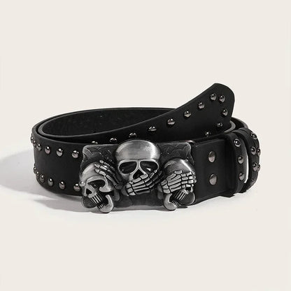 Gothic Y2K Skeleton Buckle Belt