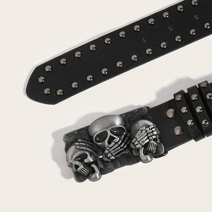 Gothic Y2K Skeleton Buckle Belt