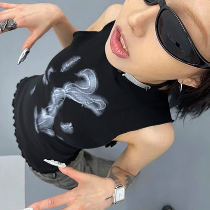 Grunge Y2k Bunny Graphic Tank Top