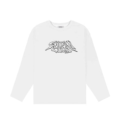 Y2K Satan Club Graphic Print Long Sleeve Top T-Shirt