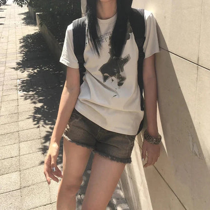 Japanese Grunge Y2K Rockstar Graphic T Shirt