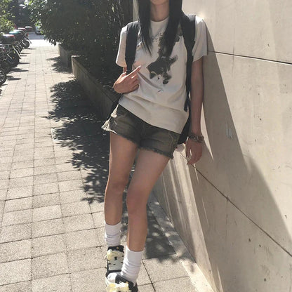 Japanese Grunge Y2K Rockstar Graphic T Shirt