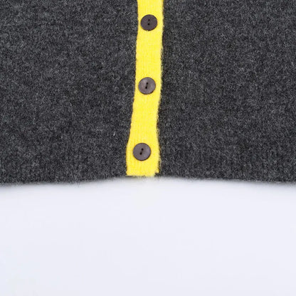 Knitted Y2K Vintage Grey Button Up Cardigan