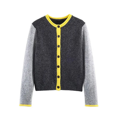Knitted Y2K Vintage Grey Button Up Cardigan