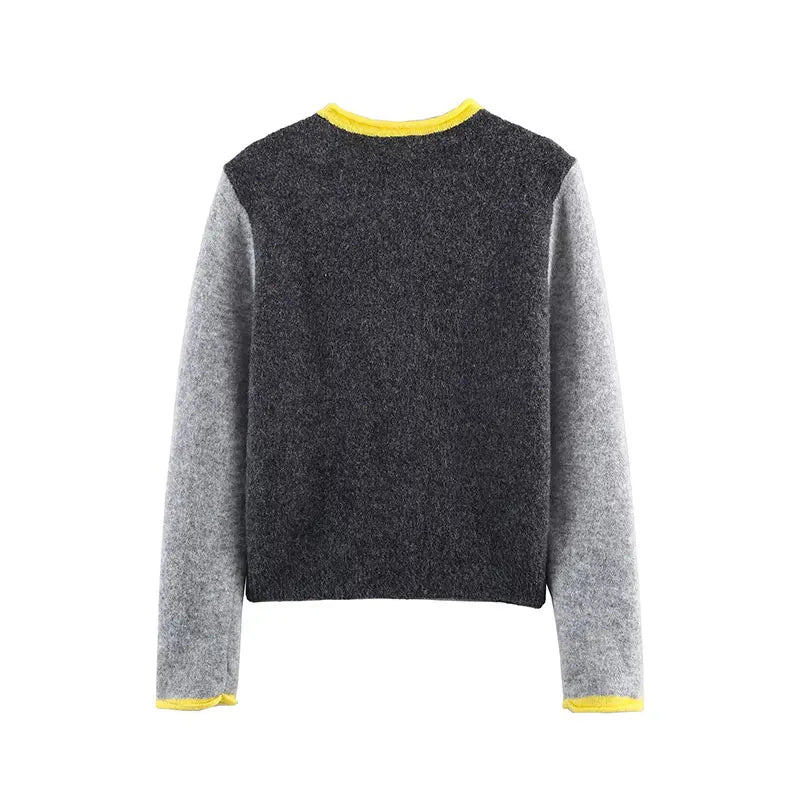 Knitted Y2K Vintage Grey Button Up Cardigan