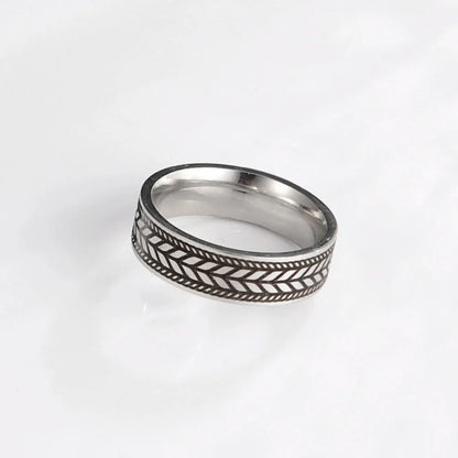 Knotted Plant Band Ring