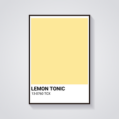 Lemon Tonic Pantone Poster