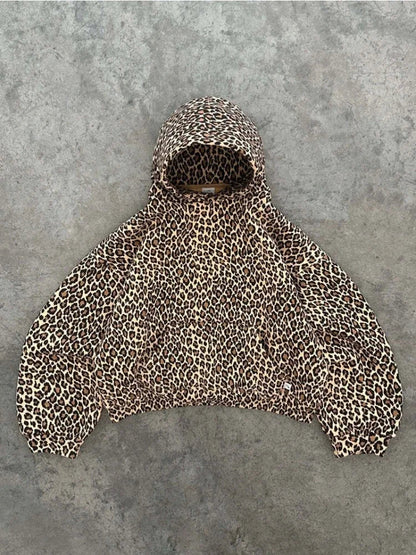 Leopard Print Y2K Graphic Hoodie