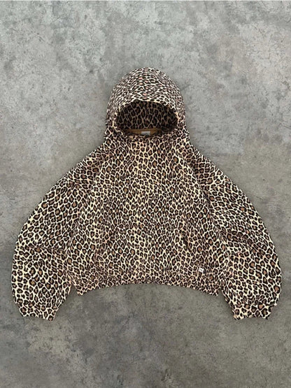 Leopard Print Y2K Graphic Hoodie