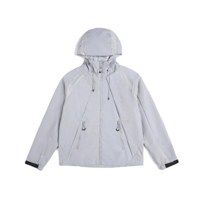 Lightweight Breathable Y2K Hooded Windbreaker Jacket Coat