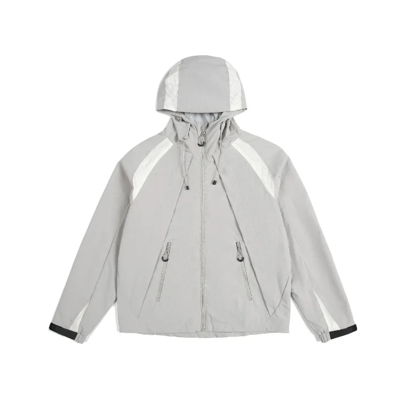 Lightweight Breathable Y2K Hooded Windbreaker Jacket Coat