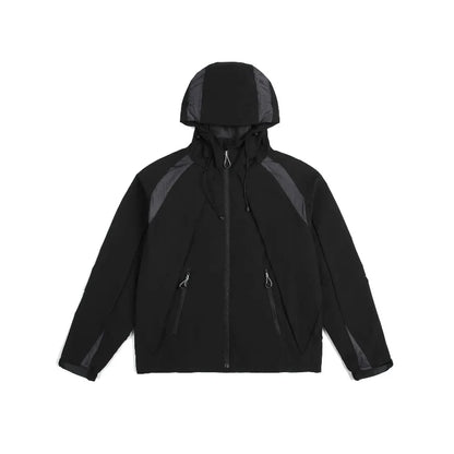 Lightweight Breathable Y2K Hooded Windbreaker Jacket Coat