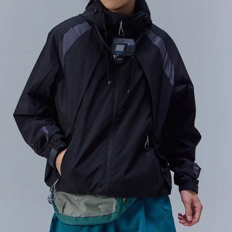 Lightweight Breathable Y2K Hooded Windbreaker Jacket Coat