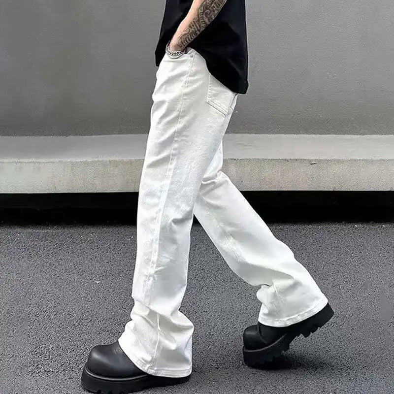 Mens Y2K American Style Micro Flared Denim Jeans