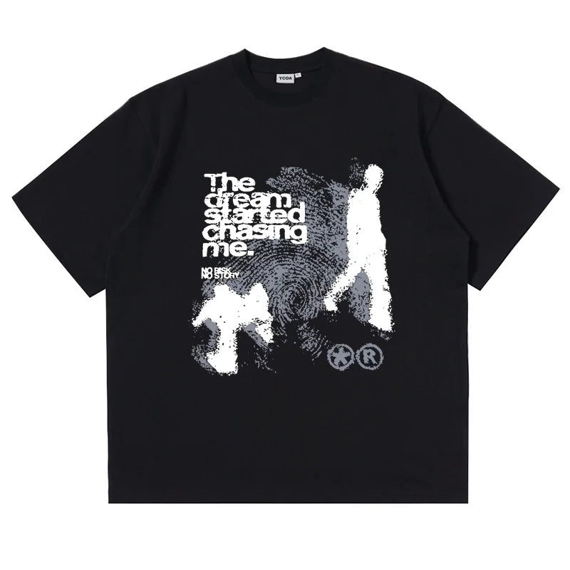 Mens Y2K "The Dream Is Chasing Me" Graphic T Shirt