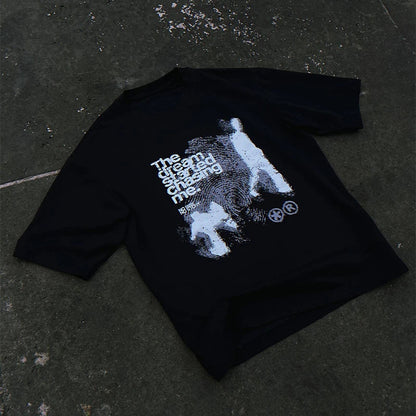 Mens Y2K "The Dream Is Chasing Me" Graphic T Shirt