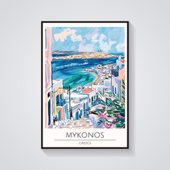 Mykonos Townscape Poster
