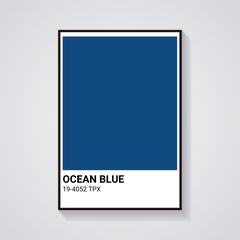 Ocean Blue Color Poster