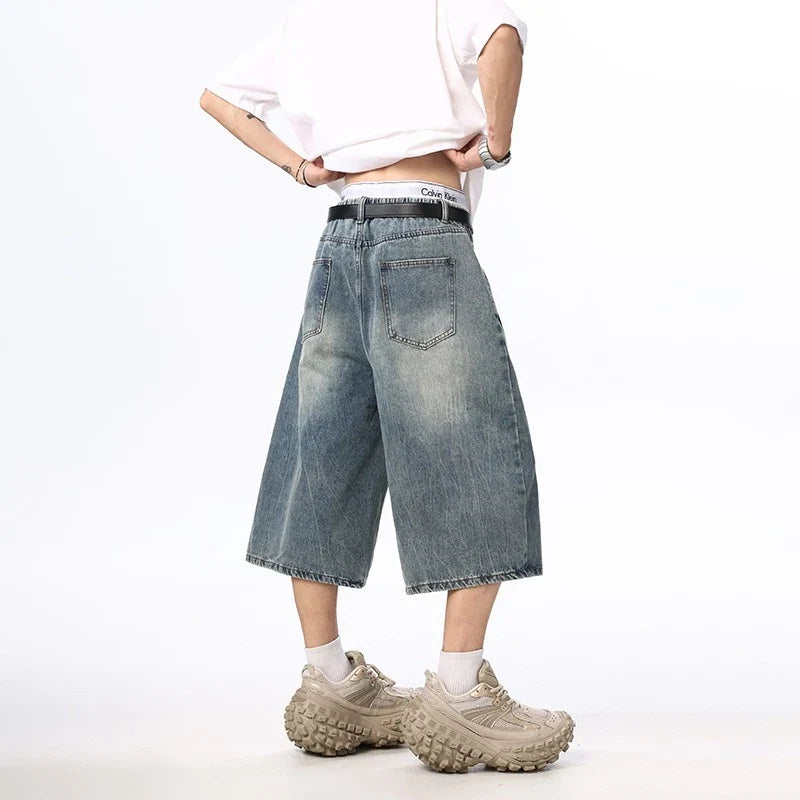 Oversized Wide Leg Washed Y2K Jorts