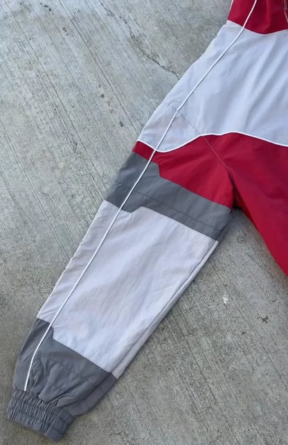 Oversized Y2K Block Spliced Windbreaker Bomber Jacket