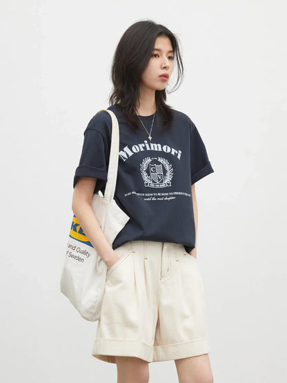 Oversized Y2K Coat Of Arms Womens Graphic T Shirt