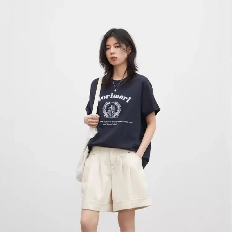 Oversized Y2K Coat Of Arms Womens Graphic T Shirt