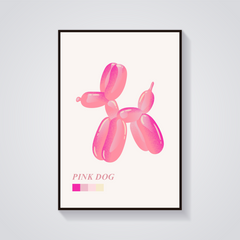 Pink Balloon Dog Poster